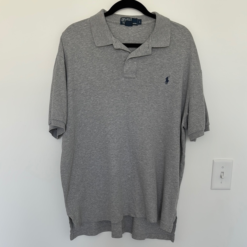 Polo by Ralph Lauren Men's Gray Polo Shirt - Size L